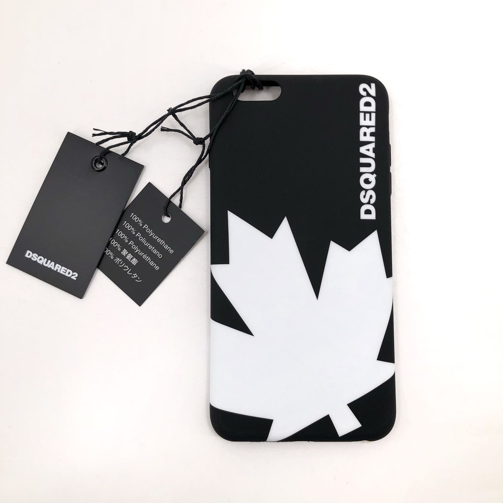 DSQUARED 2 iPhone 6 Plus / 6s plus Phone Case Black White Maple Leaf NIB $